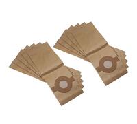 vhbw 10x Vacuum Cleaner Bag compatible with Nilfisk Alto Wap Buddy 15, Wap Buddy 18 Vacuum Cleaner, paper, 44 cm x 16 cm, Brown