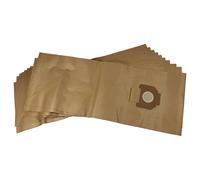 vhbw 10x Vacuum Cleaner Bag compatible with Nilfisk Attix 791-2M/B1, 40-0M PC Type 22 Vacuum Cleaner, paper, 94 cm x 35 cm, Brown