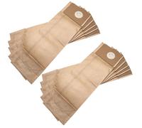 vhbw 10x Vacuum Cleaner Bag compatible with Nilfisk GU 455 Dual, VU500 Vacuum Cleaner - Paper, 40.9 cm x 12.9 cm, brown