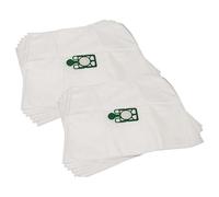 vhbw 10x Vacuum Cleaner Bag compatible with Numatic HZQ 570, HZDQ 570, NVDQ 570, NED570 Vacuum Cleaner, Microfleece, 64 cm x 54 cm, White