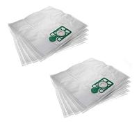 vhbw 10x Vacuum Cleaner Bag Replacement for Numatic NVM-2BH, 604016 for Vacuum Cleaner, Microfleece, 43 cm x 43 cm, White