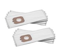 vhbw 10x Vacuum Cleaner Bag compatible with Rowenta Powerline Eco RH 7655, RH7637IA, RH7648IA Vacuum Cleaner - Microfleece, 30 cm x 13 cm, White