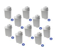 vhbw 10x Water Filter Compatible with Siemens TE607203RW, TE605209RW, TE603209RW Coffee Machine, Espresso Machine - White