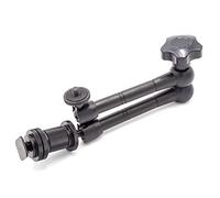 vhbw 11 inch Magic Arm for Camera, Video Light, Flashlight, Monitor - Adjustable Pivot Arm with 1/4" Screw & Hot Shoe Adapter, Black