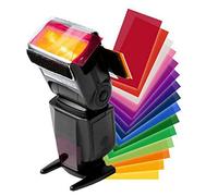 vhbw 12x Colour Gel Filters compatible with Canon Speedlite 270EX, 220EX Flash, Camera - Colour Gel Flash Filter Set in astener, plastic