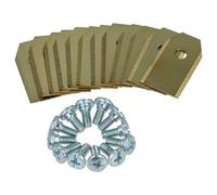 vhbw 12x Replacement Blade Compatible with Gardena Sileno, R80Li, R70Li, R75Li Cordless Lawnmower - Cutter Blades, Silver Gold, Titanium Apatite