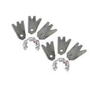 vhbw 18x Replacement Blade Compatible with Bosch Indego M 700, S+ 350, S+ 400, XS 300, S+ 500, S 500 Cordless Lawnmower - Cutter Blades, Silver, Steel