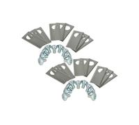 vhbw 18x Replacement Blade Compatible with Honda Miimo 500, HRM1000, 310, 3000, 520 Cordless Lawnmower - Cutter Blades, Silver, Stainless Steel