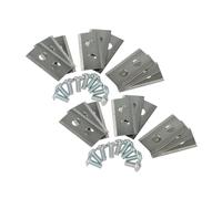 vhbw 18x Replacement Blade Compatible with Kress Mission Nano KR100, Nano KR101E Cordless Lawnmower - Cutter Blades, Silversteel