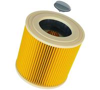 vhbw 1x Cartridge Filter compatible with Kärcher WD 2500 M, WD 3200 AF, NT 20/1 Me Classic, NT 38/1 CLassic Vacuum Cleaner - Yellow