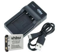 vhbw 1x charging cradle, 1x charging cable, 1x battery compatible with General Electric Super Slimx X8, SW-12, SW12, Touch one, UW8 Camera