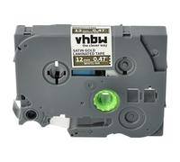 vhbw 1x Label Tape Compatible with Brother PT 1280, 1250VP, 1250VPS, 1260VP, 1280BTS Label Printer 12 mm, White on Satin-Gold