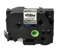 vhbw 1x Label Tape Compatible with Brother PT PT-9700 PC, PT-9800 PCN, RL 700 S, PT-9600 Label Printer 24 mm, White on Premium Silver
