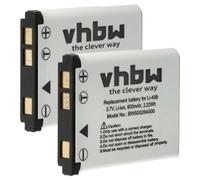 vhbw 2 x Battery Compatible with Sealife Reefmaster DC600, DC1400, DC1200, DC-1200, DC-1400, DC-600 Camera (600 mAh, 3.7 V, Li-ion)