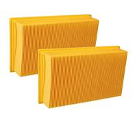 vhbw 2 x Flat Pleated Filters Compatible with Bosch GAS 35 L SFC+, GAS 35 L AFC Wet and Dry Vacuum Cleaner, Filter Element