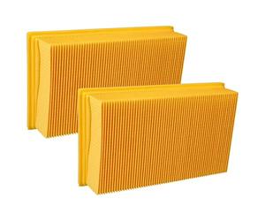 vhbw 2 x Flat Pleated Filters Compatible with Dewalt D27902, D27091, D279015-XJ Wet and Dry Vacuum Cleaner, Filter Element