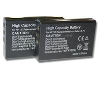 vhbw 2 x Replacement Battery for Praktica NP-120 for Camera (1600 mAh, 3.7 V, Li-Ion)
