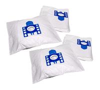 vhbw 20 x Vacuum Cleaner Bags Compatible with Miele Venezia, Topas Plus Vacuum Cleaner, Micro Fleece, Type F/J, Type M, 27 cm x 20 cm, Blue / White