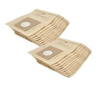 vhbw 20x Vacuum Cleaner Bag compatible with Bosch Activa 61, 63, 60, 62, 64, 65, 66, 67, 68, 69 Vacuum Cleaner, paper, 25 cm x 19 cm, Sand-Coloured