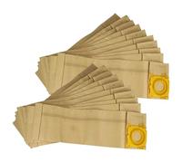 vhbw 20x Vacuum Cleaner Bag compatible with Sebo Automatic X7 Plus, Automatic X8 Vacuum Cleaner - Paper, 23.5 cm x 15.5 cm Sand-Coloured