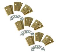 vhbw 27x Replacement Blade Compatible with Kress Mission KR236E, Nano KR100, Nano KR101E Cordless Lawnmower - Cutter Blades, Goldsteel (Titan Coating)