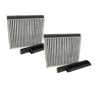 vhbw 2x Activated Carbon Filter compatible with Bosch DWB66BC50, DWB66BC50/01, DWB64BC50/01, DWB64BC50B/01 Extractor Hood + Holding Frame