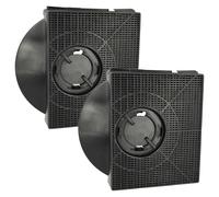 vhbw 2x Activated Carbon Filter compatible with Elica 208355405326, 208355406819, 208355405324, 208355405325 Extractor Hood - 21.3 x 20.7 x 4.1 cm
