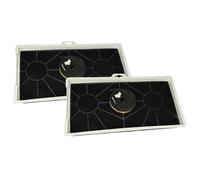 vhbw 2x Activated Carbon Filter compatible with Neff D5675X0/03, D5675X0/02, D5675X0/01, D5655X1GB/01 Extractor Hood + Mounting Material