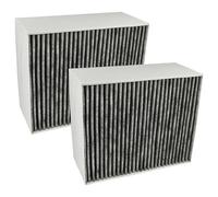 vhbw 2x Activated Carbon Filter compatible with Siemens LF91BA542/01, LF28BC542/02, LF91BA550/01, LF91BA542/02 Extractor Hood - 22.7 x 18.9 x 10 cm