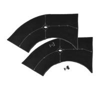 vhbw 2x Activated Carbon Filters Compatible with Ariston SL19.1P IX Cooker Hood - 28 x 13.3/9.5 x 2.6 cm