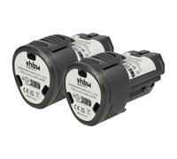 vhbw 2x Battery compatible with AEG BLL12C, BS12C2, BS12C, BBH12, BBS 12C, BLL 12C, BS 12C Power Tools (2000 mAh, Li-Ion, 12 V)
