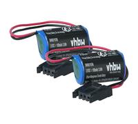 vhbw 2x Battery compatible with Allen Bradley A-2/05, 6008-LTV, 1785-L60B/L, B-2/16, A-2/17, A-2/16 Industrial Controller (1000 mAh, 3 V, Li-MnO2)