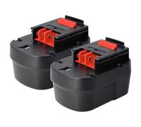 vhbw 2x Battery compatible with Black & Decker Firestorm FS1200D, FS1202D, FS12PS, FS1200D-2, FS1202BN Power Tools (1500 mAh, NiMH, 12 V)