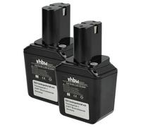 vhbw 2x Battery compatible with Bosch GSR Series 1st generation Power Tools (2100 mAh, NiMH, 9.6 V)