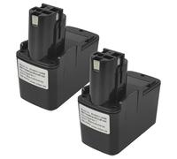 vhbw 2x Battery compatible with Bosch PSB 12VSP-2, PSR 120, PSR 12VES Power Tools (1500 mAh, NiMH, 12 V)