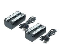 vhbw 2x Battery compatible with Came-TV BOLTZEN B-30S, Ultra Slim 576B, BOLTZEN B-30 Camera DSLR (2000 mAh, 7.4 V, Li-Ion)