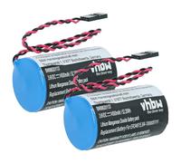 vhbw 2x Battery compatible with Cameron Nuflo MC-III Plus Flow Analyzers, MC-II Plus Measuring Devices (14500 mAh, 3.6 V, Li-MnO2)