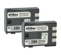 vhbw 2x Battery compatible with Canon EOS 350D, 400D Videocamera (600 mAh, 7.2 V, Li-Ion)