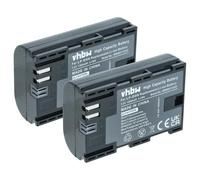 vhbw 2x Battery compatible with Canon EOS 5DS, 5DS R, 60D, 5D Mark III, 5D Mark IV, 6D, 5D Mark II, 60Da Camera DSLR (1300 mAh, 7.2 V, Li-Ion) + Info Chip