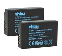 vhbw 2x Battery compatible with Canon EOS Rebel SL2, RP, Rebel T6s