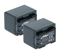 vhbw 2x Battery compatible with Canon Legria HF R86, HF R806, HF R78, HF R88 Videocamera (2400 mAh, 3.6 V, Li-Ion) + Info Chip