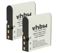 vhbw 2x Battery compatible with Casio Exilim EX-Z40, EX-Z300SR, EX-Z300PK, EX-Z300BK, EX-Z300, EX-Z400 Camera DSLR (950 mAh, 3.6 V, Li-Ion)