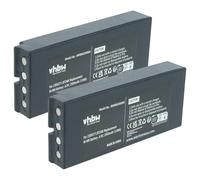 vhbw 2x Battery compatible with Danfoss TM70/3, TM70/8, T70 console box Industrial Radio Remote Control (2500 mAh, 4.8 V, NiMH) - Black