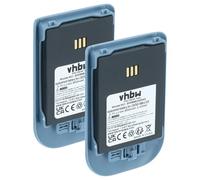 vhbw 2x Battery compatible with DeTeWe Aastra Wireless Landline Phone (900 mAh, 3.7 V, Li-Ion) grey incl. Rear Cap