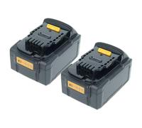 vhbw 2x Battery compatible with Dewalt DCL060, DCL079, DCL079R1, DCL050, DCL079B Power Tools (5000 mAh, Li-Ion, 18 V), 1x USB C port