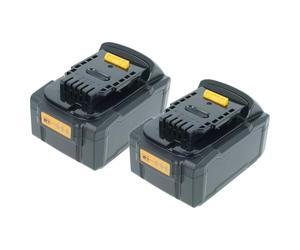 vhbw 2x Battery compatible with Dewalt DCS371N, DCS367NT-XJ, DCS367N-XJ, DCS367NT Power Tools (4000 mAh, Li-Ion, 18 V), 1x USB C port