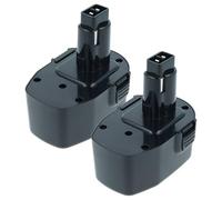 vhbw 2x Battery compatible with Dewalt DW935, DW941K, DW984, DW931K, DW966K, DW928K, DW983K, DW937K Power Tools (1500 mAh, NiMH, 14.4 V)