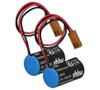 vhbw 2x Battery compatible with Fanuc Server Unit 90-10 CNC System Amplifier Industrial Robot (1200 mAh, 3 V, Li-MnO2)