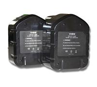 vhbw 2x Battery compatible with Hitachi DS12DVF3, DS 12DVF3, DW18D, DW 18D, FDS12DVC Electric Power Tools (3300 mAh, NiMH, 12 V)