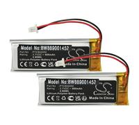 vhbw 2x Battery compatible with Interphone F3MC, F3, F2S, F2, Edge, Connect, Active Wireless Headset Headphones (800 mAh, 3.7 V, Li-polymer)